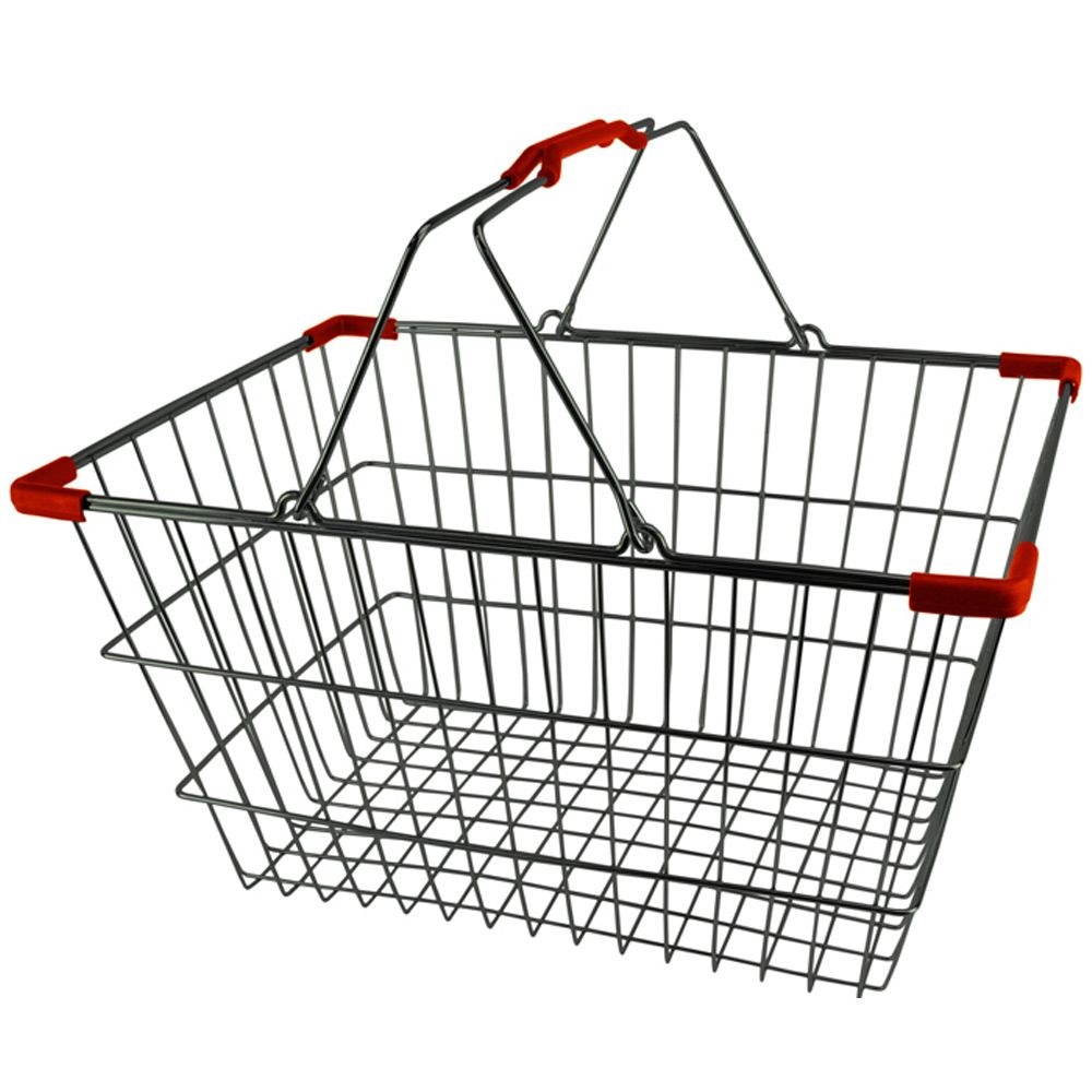 Image of Chrome Plated Wire Shopping Basket